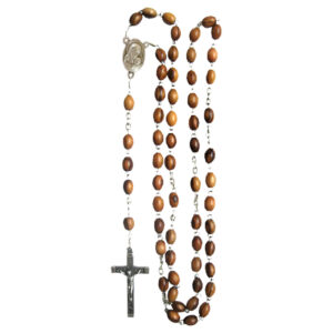 olivewood rosary oval beeds earth centerpiece